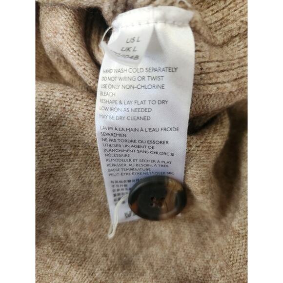 Anthropologie Margarita Tunic sweater sz L Button  Heathered brown boho career - Picture 9 of 12